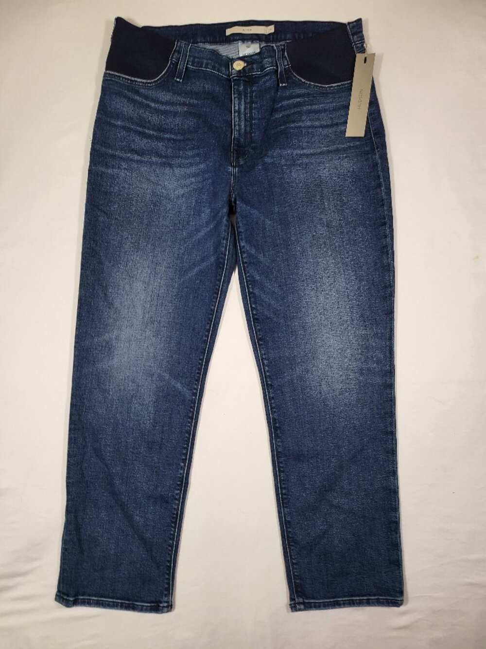 NWT Hudson Nico Mid-Rise Straight Ankle Maternity Jeans 32 Head Over Heels Stret